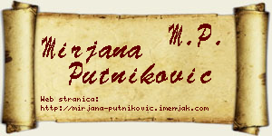 Mirjana Putniković vizit kartica